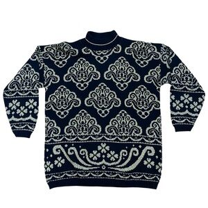 Vintage Dana Scott Metallic Grandmacore Cottagecore Sweater